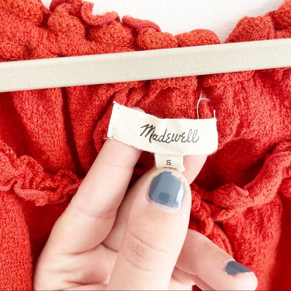 MADEWELL Texture & Thread Drawstring Top Size Small - Picture 4 of 7